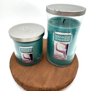 Yankee Candle Catching Rays 7oz Single Wick set of two 2 7oz and 12 oz  lit one